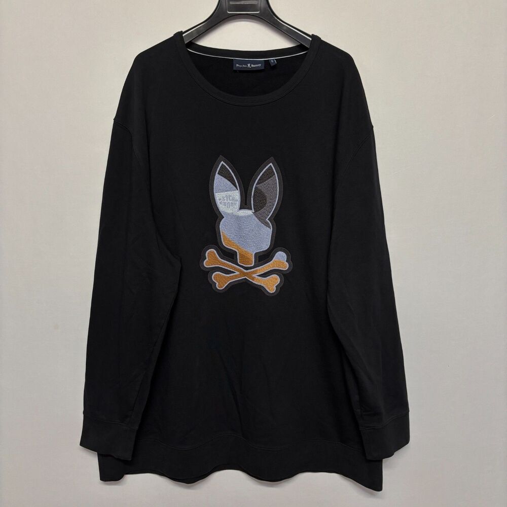 Psycho Bunny Men Pullover Sweatshirt Size 4XLT 4XL Tall Cotton Blend D132 -7